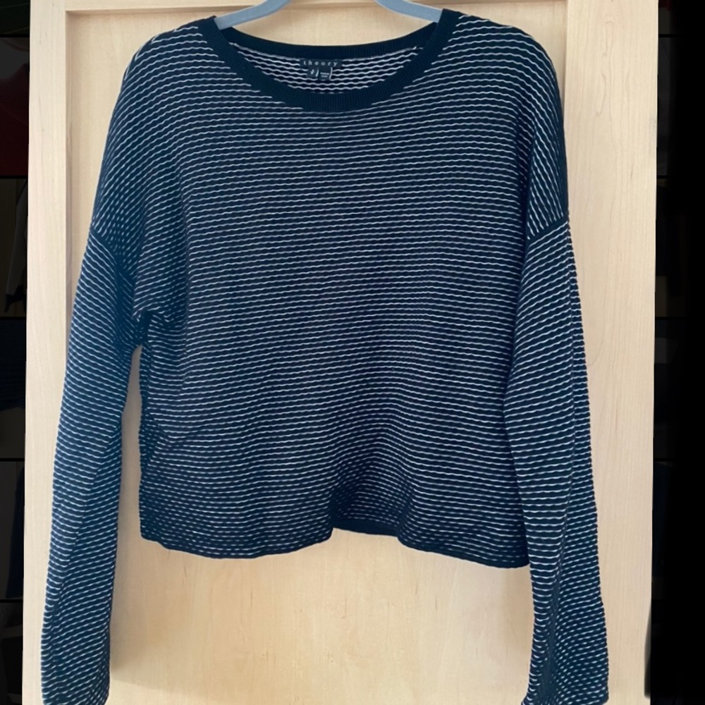 Theory Textured Crop Sweater